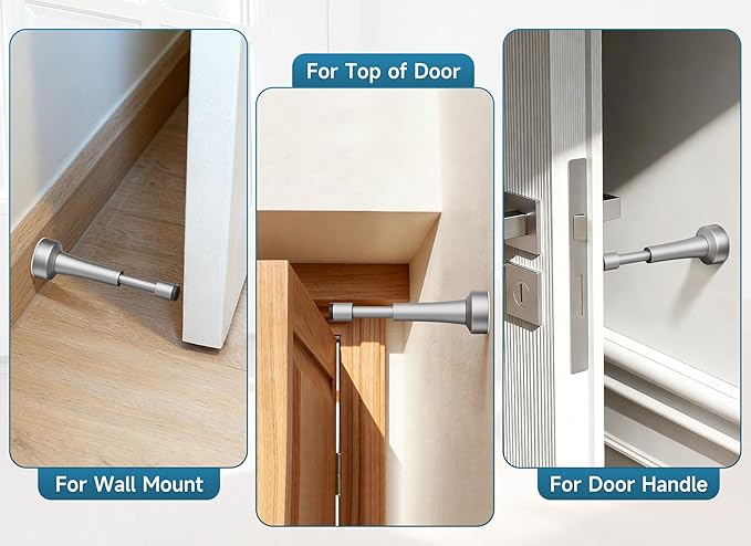 6PCS Spring Door Stoppers for Wall - Image 6