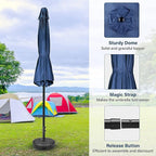 Simple Deluxe 9' Patio Umbrella Outdoor Table Market Yard Umbrella with Push Button Tilt/Crank - Image 3
