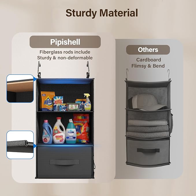 Pipishell 6-Shelf Hanging Closet Organizer - Image 3