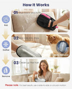 Pet Hair Remover Glove for Dog & Cat, Reusable Electrostatic Magic Brush - Image 2