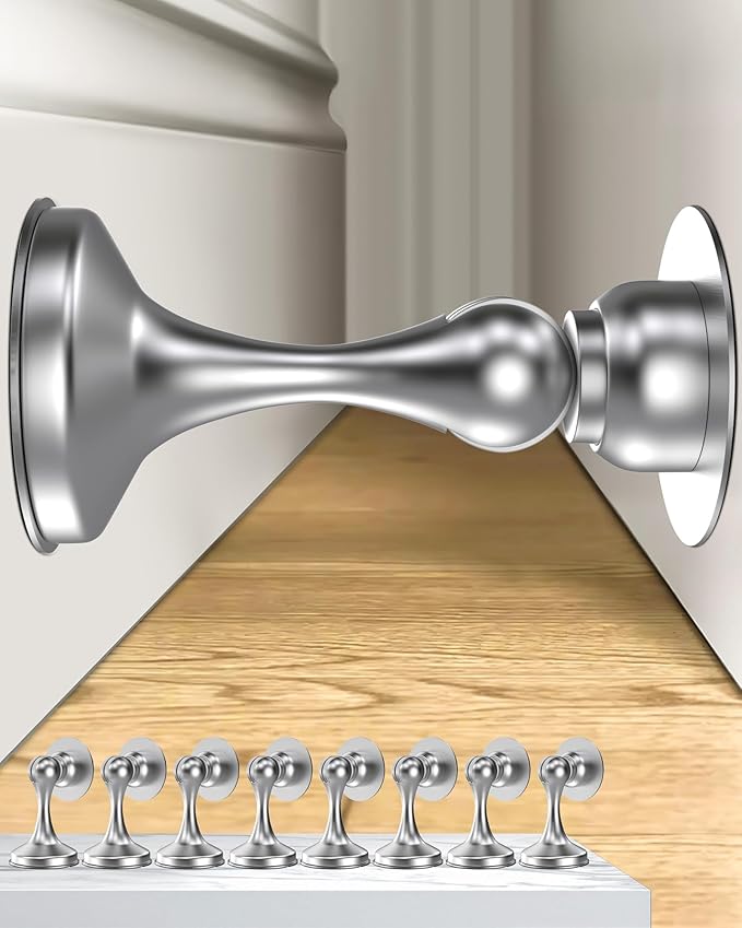 Crosize Magnetic Door Stoppers 8 Pack, Stainless Steel Door Stops by Crosize