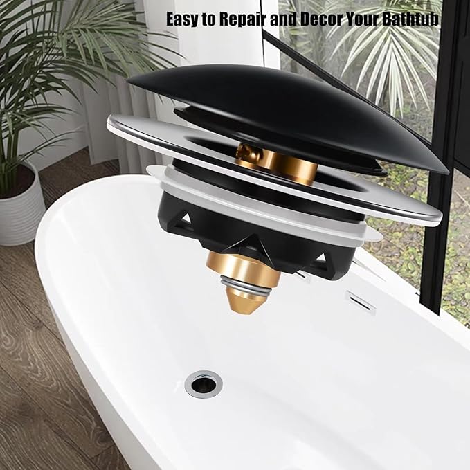 Bathtub Drain Stopper, Pop Up Tub Stopper and Cover, Bottom - Image 6