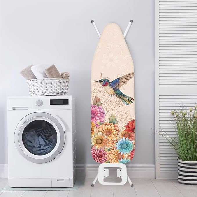 Sprowallow Hummingbird Retro Flower 15x54 inch Ironing Board Cover and Pad - Image 3