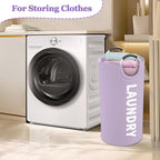 95L Folding Laundry Basket, Large Laundry Hamper - Image 8