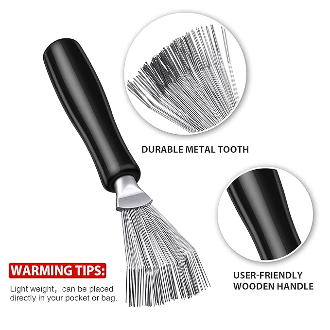 Boao 2 Pieces Hair Brush Cleaning Tool Comb Cleaner Brush Mini Comb Cleaning - Image 3