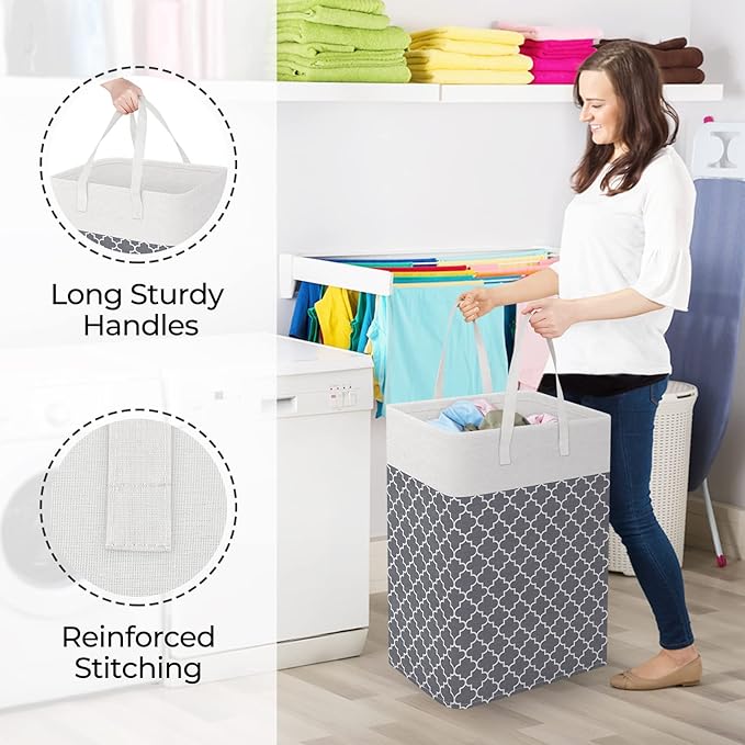 StorageRight Laundry Basket Hamper Large Collapsible Laundry Hamper - Image 4