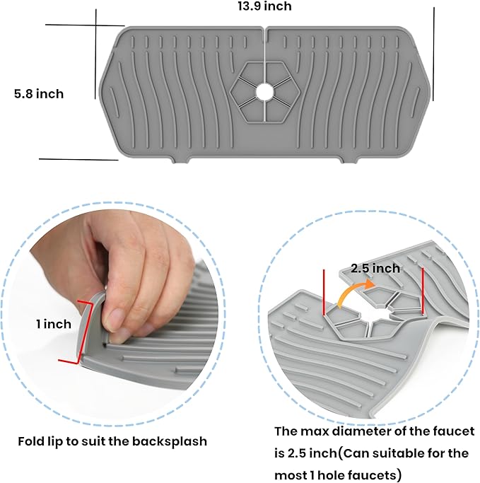 Kitchen Sink Splash Guard, Sink Protectors - Image 3
