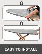 Ironing Board Cover and Pad 15"x54" Extra Thick Natural Cotton, Scorch and - Image 5