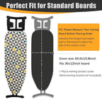 Ironing Board Cover and Pad, Sewn-in Thick Feltpads, Elastic Edge, Fits - Image 4