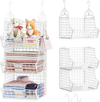 Hanging Closet Organizers and Storage, 2 Tier Closet Shelf Clothes Organizer by Unknown