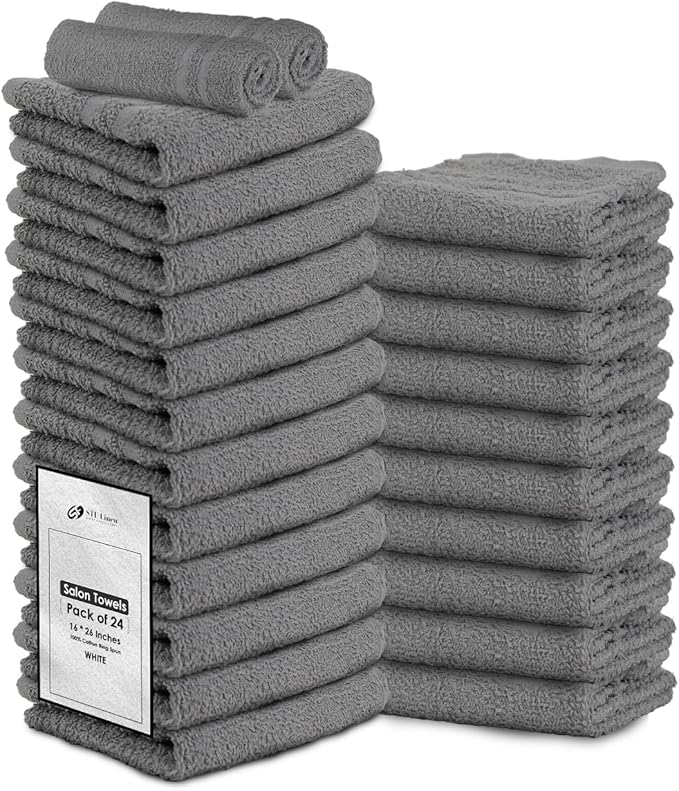 Hand Towels Grey Economy Salon Towels by STFLinen