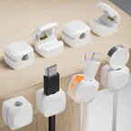 8 Pack Cord Organizer Holder, Rotatable Cable Clips, Spring Cord Holder by Lancord