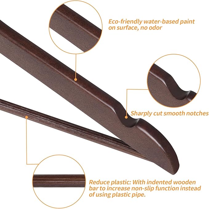 Amazon Basics Wood Suit Clothes Hangers - Image 3