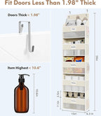 Over The Door Organizer Hanging, 2 Pack 5 Shelf Behind The Doors Storage - Image 2