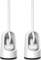 Toilet Brush, 2 Pack Toilet Brush and Holder Set by TRENTI