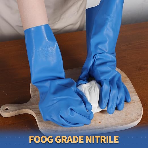 BOOMJOY Nitrile Cleaning Gloves, Heavy Duty Dishwashing Gloves, Reusable Medium - Image 5