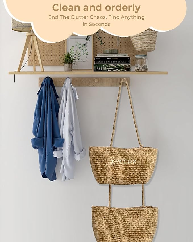 2Pack Over The Door Hanging Basket, 3 Tier Hanging Baskets - Image 5