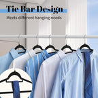 Smartor Black Velvet Hangers 60 Pack, Space Saving Clothes Hangers - Image 5