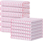 Kitinjoy Cotton 12 Pack Kitchen Towels and Dishcloths Sets, 16 x 25 Inch & 12 X by Kitinjoy