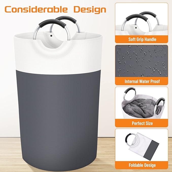 BlissTotes 115L Laundry Basket, Freestanding Laundry Hamper, Collapsible Dirty - Image 3