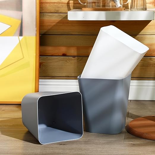 Hoolerry 9 Pieces Garbage Can 2 Gallon Small Trash Cans Bulk Bathroom Trash Bin - Image 5