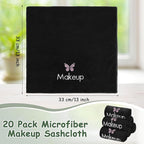 Shimeyao 20 Pack Makeup Towels Black Makeup Washcloths - Image 2