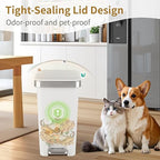 Small Bathroom Trash Can with Lid and 3 Rolls Trash Bags, Step Pedal - Image 6