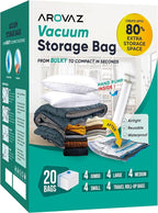 20 Pack Vacuum Storage Bags, Plastic Space Saver Seal Bags Compression - Image 2