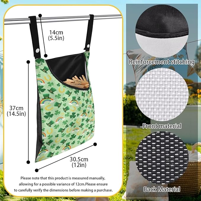 Clothespin Bag, Pin Bag with Hanging Rope - Image 6