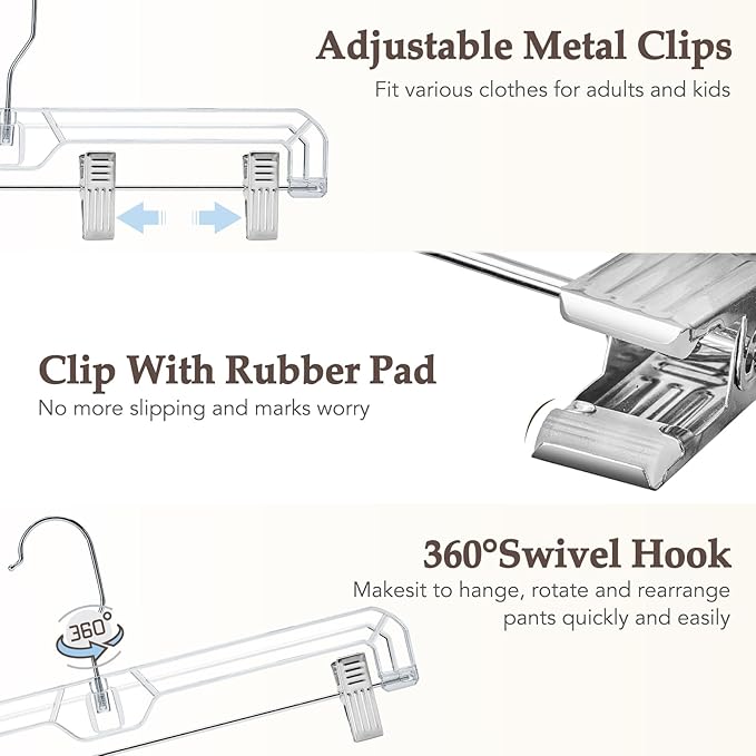 HOUSE DAY Clear Pants Hangers - Image 3