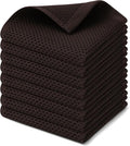 Kitinjoy 100% Cotton Kitchen Dish Cloths, 8 Pack Waffle Weave Ultra Soft by Kitinjoy