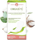 Organyc Hospital Postpartum Pads, 100% Certified Organic Cotton Inside and Out by Organyc