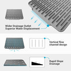 Silicone Dish Drying Mat for Kitchen Counter, Foldable & Heat Resistant Drying - Image 3