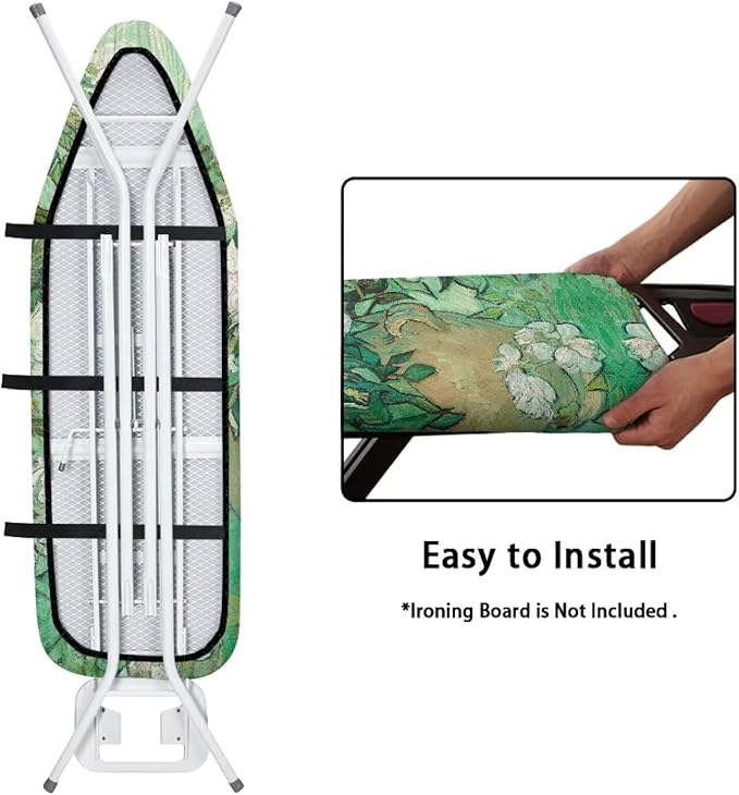 White Rose Ironing Board Cover Dust Covers 15 x 54 Heavy Duty Iron Board Covers - Image 5
