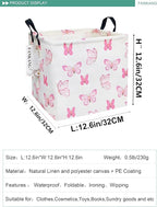 FANKANG Square Nursery Hamper Storage Bins Canvas Laundry Basket Foldable - Image 2