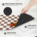 17" x 32" Checkered Dish Drying Mat - Image 6