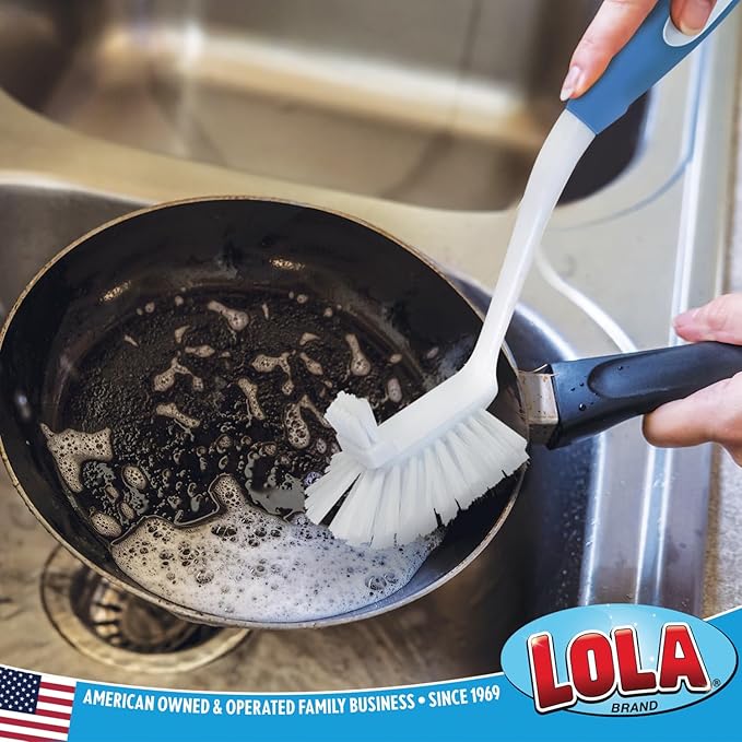 LOLA Pro Utility All Purpose Kitchen Cleaning Brush, 2 Pack, Durable Bristles - Image 2