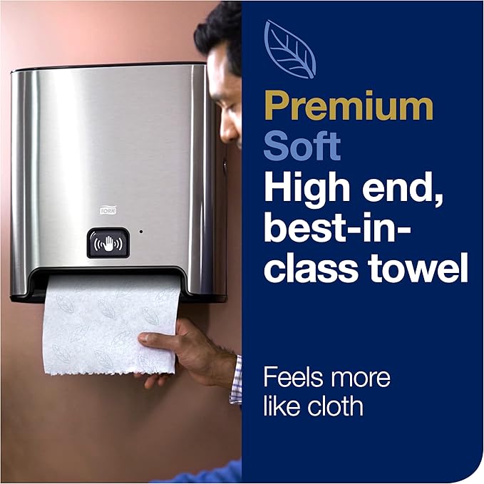 Tork Matic Soft Hand Towel Roll, Quick-Absorbing, Long-Lasting, Thick 2-Ply - Image 4