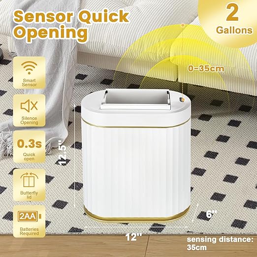ELPHECO Bathroom Trash Can - Image 7
