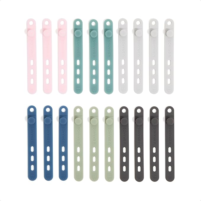 U Brands Silicone Cord Organizer Cable Clips, Cable Management, Office Desk by UBrands