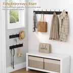 Forbena Black Coat Rack Wall Mount, Coat Hooks Wall Mounted - Image 3
