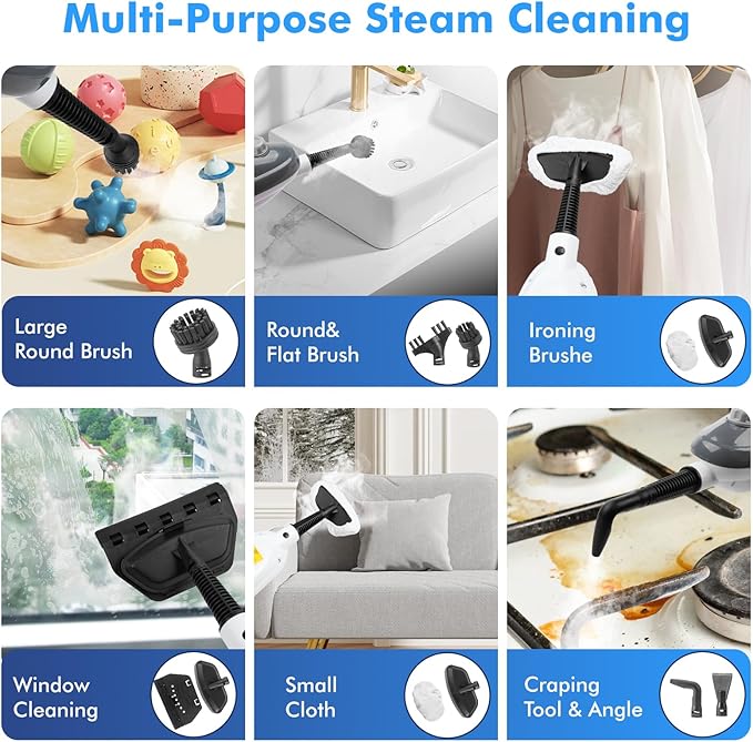 Steam Mop - All-in-one Powerful Handheld Steam Cleaner Detachable Floor Steamer - Image 7