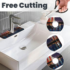 Fishing Red USA Flag Kitchen sink faucet pad, strong water absorption, anti slip - Image 3