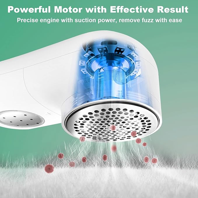 Fabric Shaver, Electric Lint Remover, USB Rechargeable Sweater Shaver, Cordless - Image 2