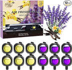 Car Air Freshener Vent Clips, 12 Pack, 6 Vanilla, 6 Lavender, Provides by DRIVEJOY