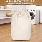 Canvas Laundry Bags with Handles & Square Base18"Lx18"Wx27.6"H, Extra Large - Image 7