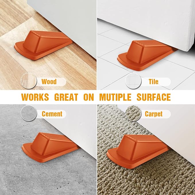 Crosize 5 Pack Door Stoppers for Bottom of Door, Premium Rubber Door Stops - Image 4