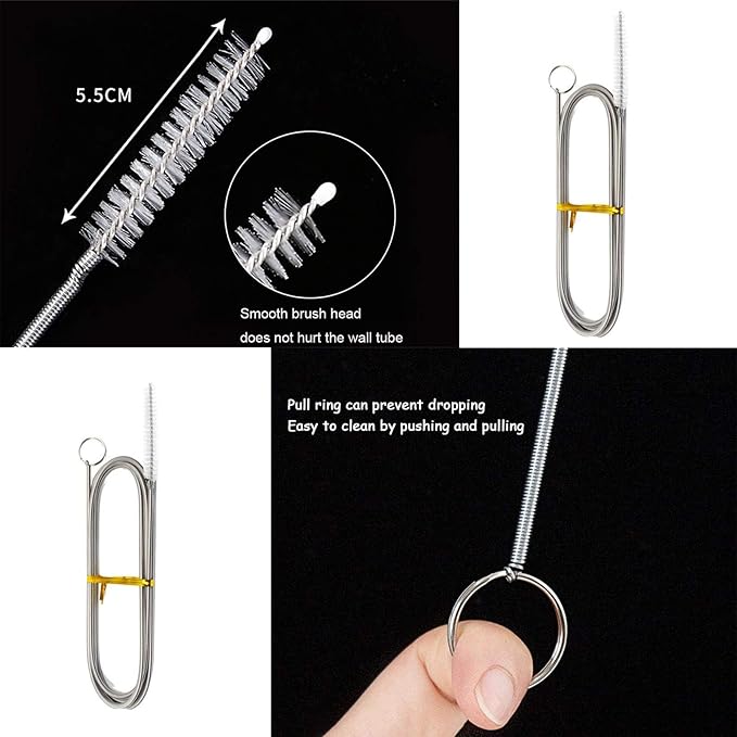 2 Pack 60 Inch Long Flexible Tube Cleaning Brush, Stainless Steel and Nylon - Image 2