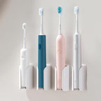Electric Toothbrush Holder for Bathroom, Wall-Mounted Toothbrush Stand by Homestorage