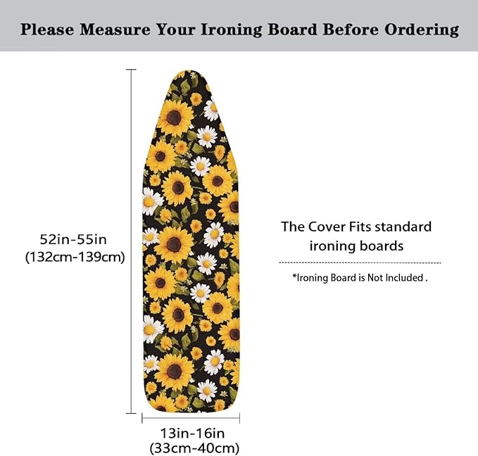 Sunflower Ironing Board Cover Iron Pad Covers Resist Scorching and Staining - Image 5
